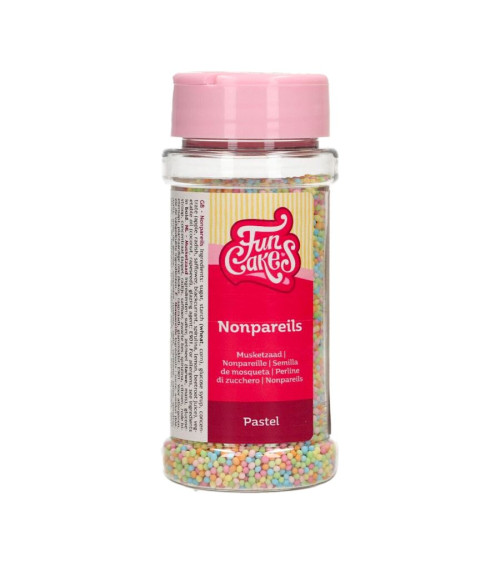 Nonpareils o mini perlas mix colores pastel 80gr - FUNCAKES