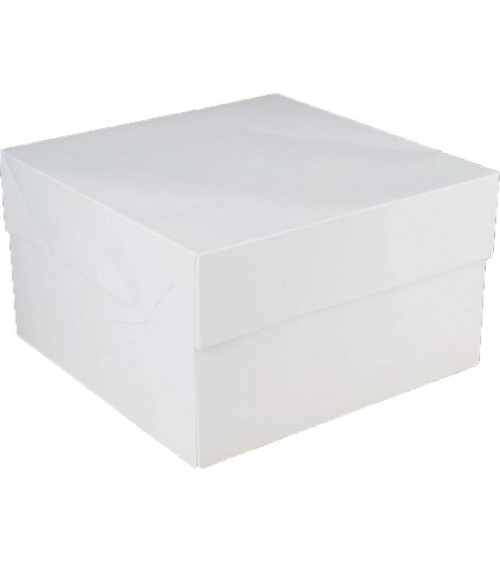 Caja para tarta blanca 20cm - FUNCAKES