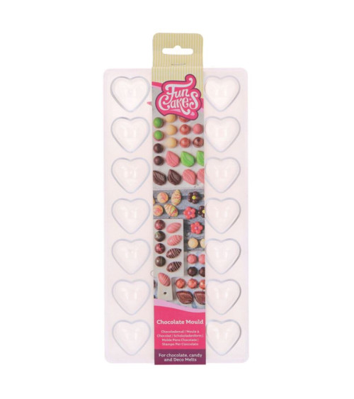 Molde para chocolate corazones - FUNCAKES