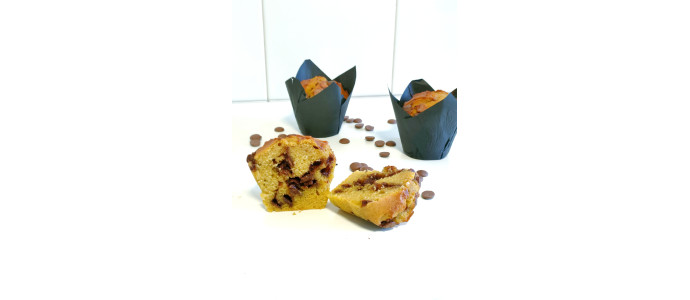 Muffins de calabaza y chips de chocolate